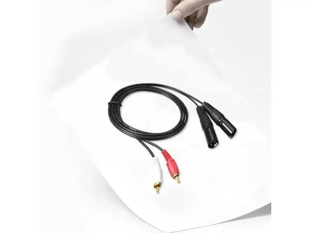 Alt view image 2 of 4 - 2 RCA Male to Dual XLR Male Stereo Audio Cable, Professional Signal Adapter Cord for Mixer, Microphone & Headphone Amplifier
