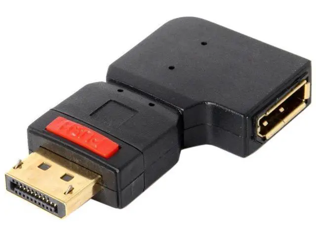 Alt view image 3 of 7 - 90 Degree Left Angle DisplayPort Male to Female Extension Adapter, Standard DP Right-Angled Connector Extender