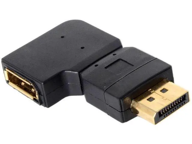 Alt view image 5 of 7 - 90 Degree Left Angle DisplayPort Male to Female Extension Adapter, Standard DP Right-Angled Connector Extender