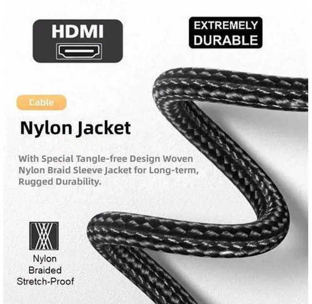 Alt view image 4 of 7 - 17CM Type-C Mini HDMI 2.1 Male to HDMI Female Extension Cable, Supports 8K UHD for DV Camera Laptop Portable Monitor