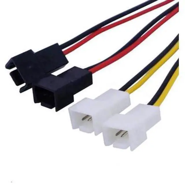 Main image of 1 Piece 4-Pin to 3-Pin Fan Power Adapter Cable, Dual 12V & Dual 5V Output PC Case Cooling Fan Wire, 12.5cm Length