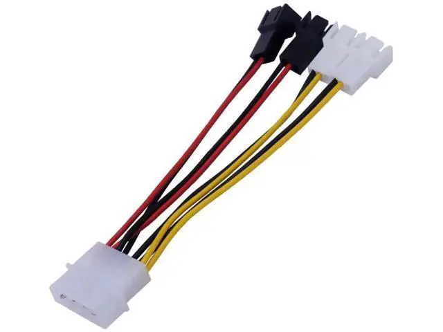 Alt view image 5 of 5 - 1 Piece 4-Pin to 3-Pin Fan Power Adapter Cable, Dual 12V & Dual 5V Output PC Case Cooling Fan Wire, 12.5cm Length