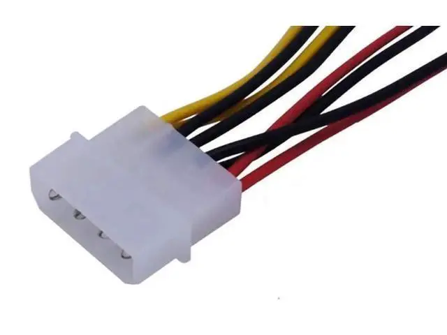 Alt view image 2 of 5 - 1 Piece 4-Pin to 3-Pin Fan Power Adapter Cable, Dual 12V & Dual 5V Output PC Case Cooling Fan Wire, 12.5cm Length