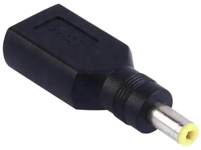 Alt view image 4 of 5 - Black DC 5.5×2.5mm Male to Large Square Female Power Plug Adapter Connector
