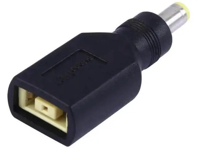 Alt view image 3 of 5 - Black DC 5.5×2.5mm Male to Large Square Female Power Plug Adapter Connector
