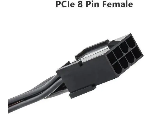 Alt view image 2 of 5 - 8 Inch PCIe 8Pin to 2 x 8Pin (6+2) Power Splitter Cable for GPU & Mining Rigs