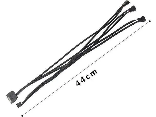 Alt view image 4 of 6 - 2 Pack SATA Power to 3/4 Pin PWM Fan Splitter Hub, 12V Desktop Chassis Cooling Fan Power Adapter