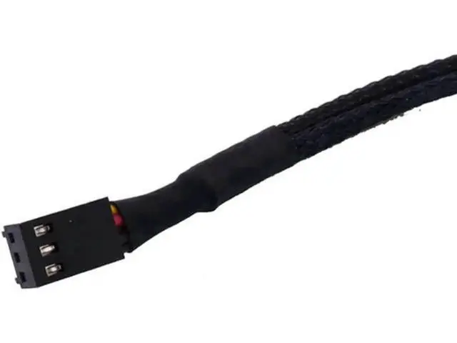 Alt view image 3 of 4 - 10 Inches Braided Sleeved 3-Pin Fan Y-Splitter Cable, 1-to-2 PC Case/CPU Fan Splitter Adapter for Motherboard