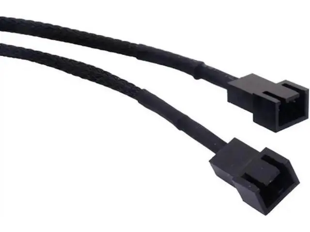 Alt view image 4 of 4 - 10 Inches Braided Sleeved 3-Pin Fan Y-Splitter Cable, 1-to-2 PC Case/CPU Fan Splitter Adapter for Motherboard