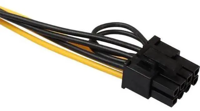 Alt view image 2 of 4 - 1.64ft 18AWG PCIe 6Pin to 8Pin(6+2) Male to Male Mining Power Cable, Compatible with DPS-800GB DPS-1200 Server PSU & Mining Breakout Board