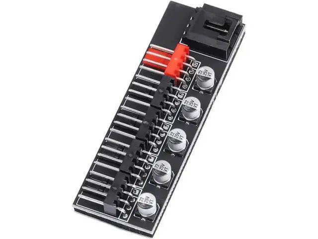Alt view image 4 of 7 - 5 Ports 4Pin PWM Fan Splitter Hub, Motherboard 4Pin to 5-Way Fan Cable for 12V PC Fans