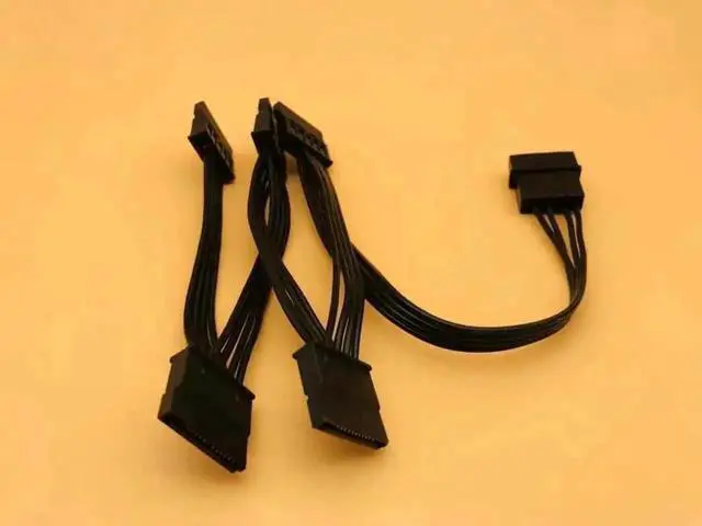 Alt view image 2 of 6 - 4Pin IDE Molex to 5 Port 15Pin SATA Power Splitter Cable, 18AWG Wire for HDD SSD PC & Miner