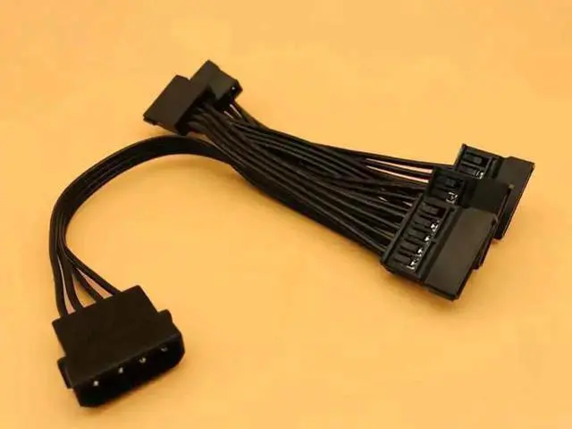 Alt view image 3 of 6 - 4Pin IDE Molex to 5 Port 15Pin SATA Power Splitter Cable, 18AWG Wire for HDD SSD PC & Miner