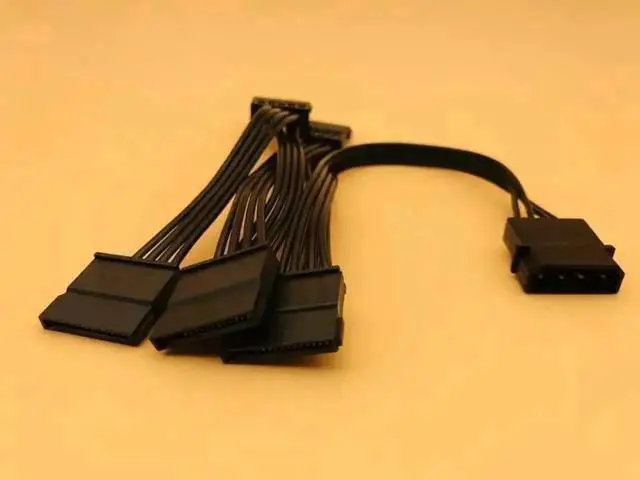 Alt view image 4 of 6 - 4Pin IDE Molex to 5 Port 15Pin SATA Power Splitter Cable, 18AWG Wire for HDD SSD PC & Miner