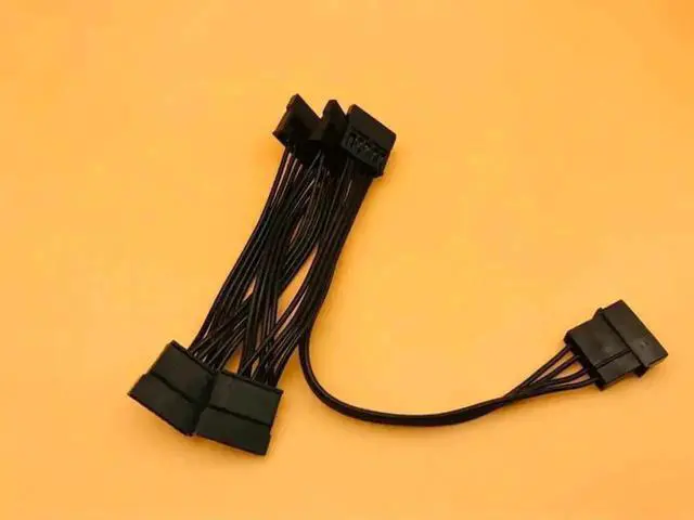 Alt view image 5 of 6 - 4Pin IDE Molex to 5 Port 15Pin SATA Power Splitter Cable, 18AWG Wire for HDD SSD PC & Miner