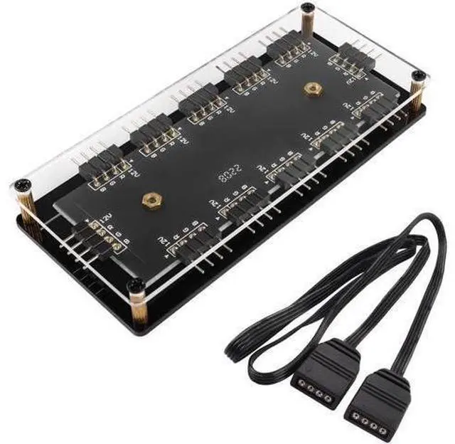 Main image of 1 to 10 4Pin RGB LED Y-Splitter Cable with 50CM Extension Wire, 12V RGB Strip Connector for 5050 3528 LED Strips