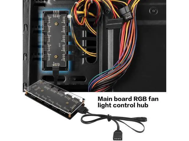 Alt view image 2 of 6 - 1 to 10 4Pin RGB LED Y-Splitter Cable with 50CM Extension Wire, 12V RGB Strip Connector for 5050 3528 LED Strips