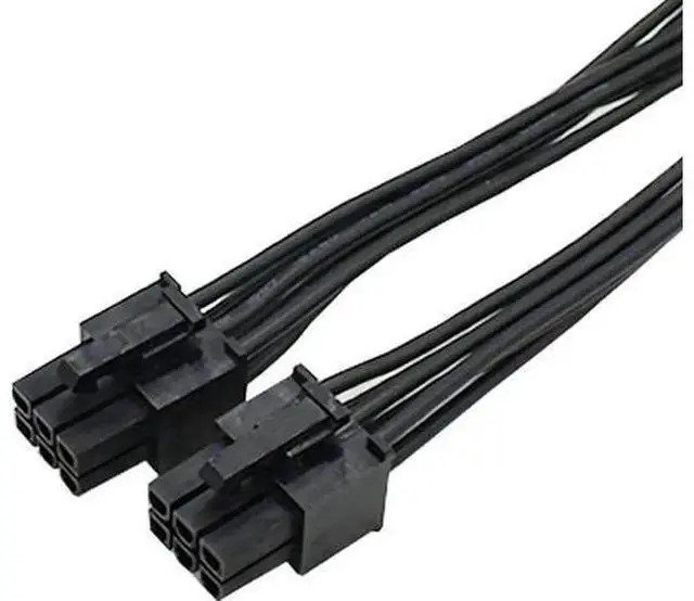 Alt view image 3 of 5 - 8 Inches PCIe Molex 6Pin to Dual PCIe 6Pin Splitter Ribbon Cable, GPU Power Extension Cord for Mining Rig Graphics Card