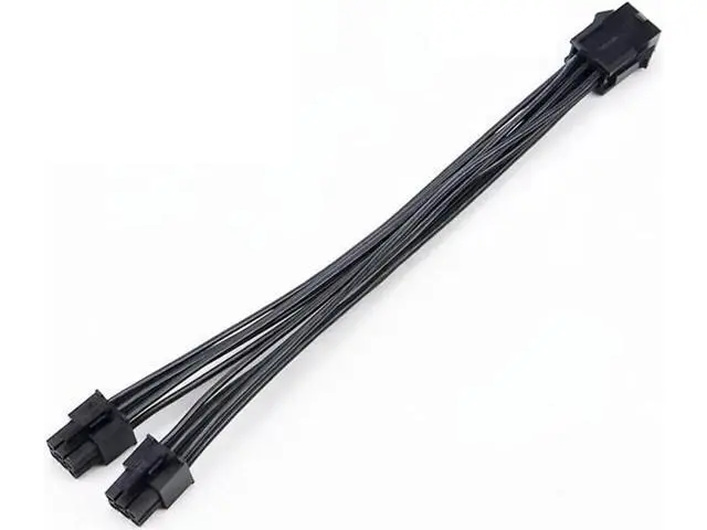 Alt view image 4 of 5 - 8 Inches PCIe Molex 6Pin to Dual PCIe 6Pin Splitter Ribbon Cable, GPU Power Extension Cord for Mining Rig Graphics Card