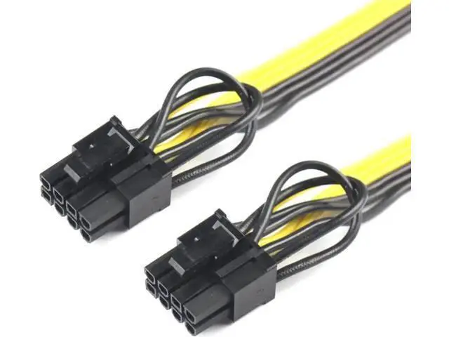 Alt view image 6 of 6 - 6 Inches PCIe 6 Pin to Dual 8Pin GPU Power Splitter Cable, Mining Graphics Card PCI Express Power Adapter Cord