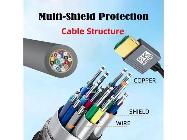 Alt view image 4 of 7 - 100cm Coiled Stretch HDMI 2.1 Male to Male Cable, Supports 8K@60Hz for HDTV, Laptops & Monitors