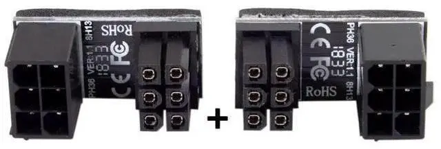 Main image of 180 Degree Angled ATX 6Pin Female to Male GPU Power Adapter for Desktop Graphics Cards