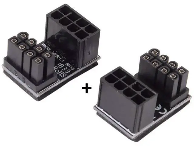 Alt view image 3 of 6 - 180 Degree U-Turn ATX 8Pin Female to Male GPU Power Angled Adapter for Desktop Graphics Cards