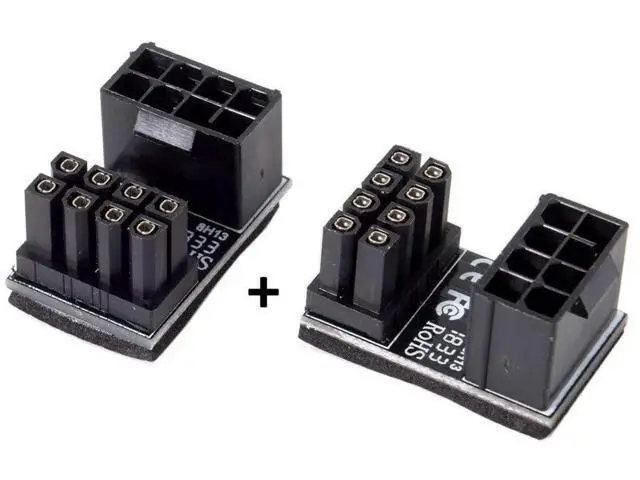 Alt view image 5 of 6 - 180 Degree U-Turn ATX 8Pin Female to Male GPU Power Angled Adapter for Desktop Graphics Cards