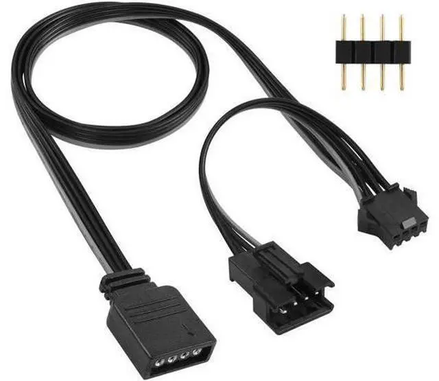 Main image of 50CM 4Pin 12V RGB Splitter Cable, PWM RGB Adapter Cord for PC Case LED Lighting