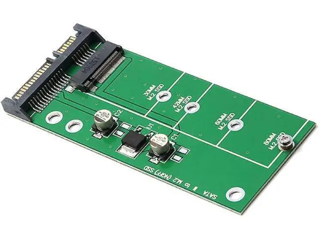 Alt view image 3 of 5 - M.2 NGFF to SATA 3 Adapter Card, 6Gbps SATA III for B/B+M Key SATA M.2 SSD 2230-2280