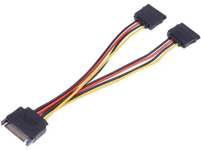 Alt view image 4 of 5 - 1 Pack 7 Inch 15 Pin SATA Power Y Splitter Cable, SATA Male to Dual Female Power Extension Cord for HDD & SSD