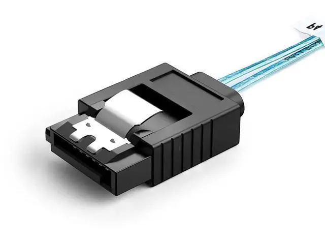 Alt view image 3 of 7 - 0.5M/1.6FT Internal HD Mini SAS SFF-8643 to 4 SATA Cable, SFF8643 Host to Quad SATA Hard Drive Converter Cord