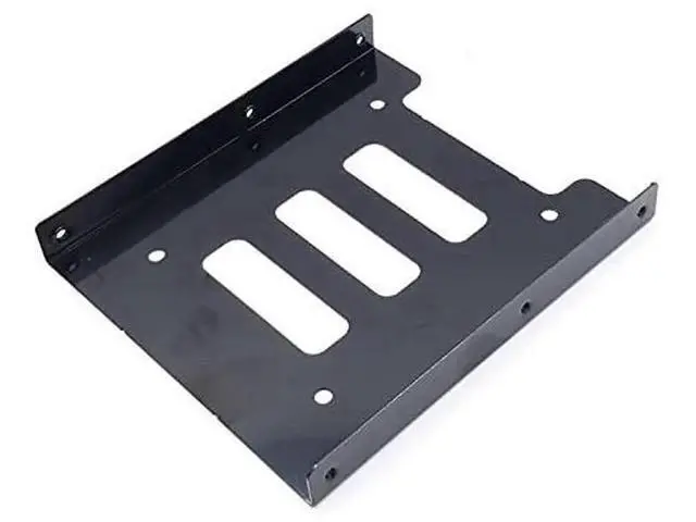 Alt view image 2 of 6 - Yellow 2.5" to 3.5" Metal HDD Mount Bracket with IDE 4P to SATA 15P Power Cable & SATA 3.0 Cord for Desktop & Server SSD/HDD
