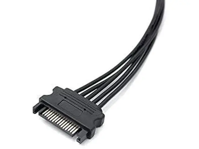 Alt view image 4 of 5 - 2 Pack 21 Inches 15Pin SATA to 5-Port SATA Power Splitter Extension Cable for Storage Drives