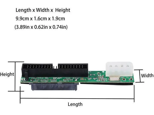 Alt view image 7 of 7 - SATA Female to 40Pin Male 3.5" IDE Adapter, IDE Hard Drive to SATA Interface Converter for Desktop PC