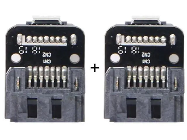 Alt view image 5 of 7 - 90 Degree Right Angle SATA 7Pin Female to Male Adapter, 6Gbps SATA III Signal Converter for Desktop Motherboard, SSD & HDD