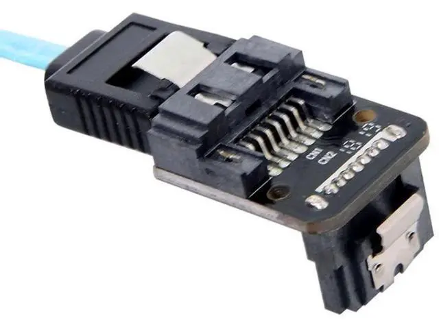 Alt view image 6 of 7 - 90 Degree Right Angle SATA 7Pin Female to Male Adapter, 6Gbps SATA III Signal Converter for Desktop Motherboard, SSD & HDD