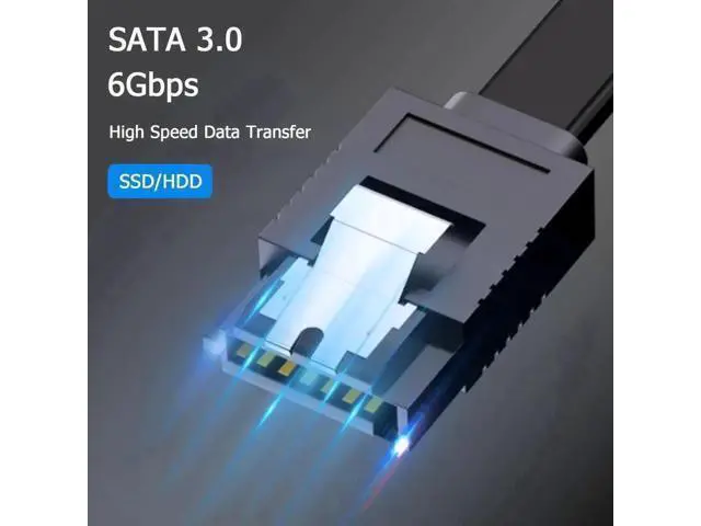 Alt view image 3 of 7 - 3 Pack Black SATA III 6Gbps Data Cables, 15.75 Inch Straight SATA Cord with Locking Latch for HDD SSD Optical Drives