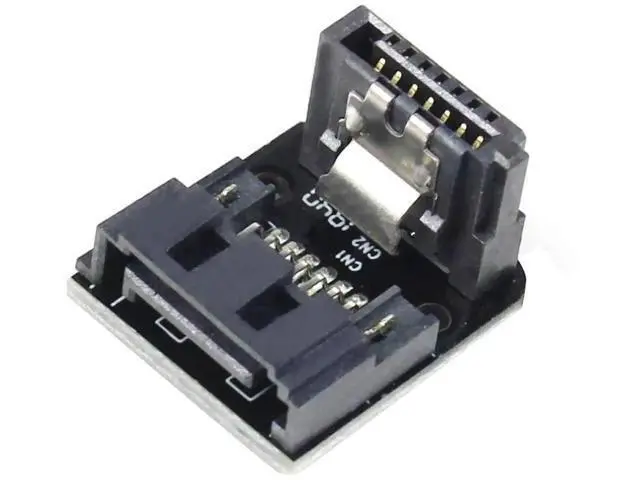 Alt view image 3 of 7 - 2 PCS 90 Degree SATA 7Pin Male to Female Adapter, Right Angle SATA Data Converter for Motherboard SSD HDD Desktop PC