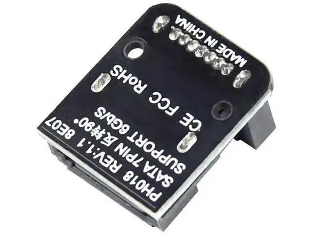 Alt view image 5 of 7 - 2 PCS 90 Degree SATA 7Pin Male to Female Adapter, Right Angle SATA Data Converter for Motherboard SSD HDD Desktop PC