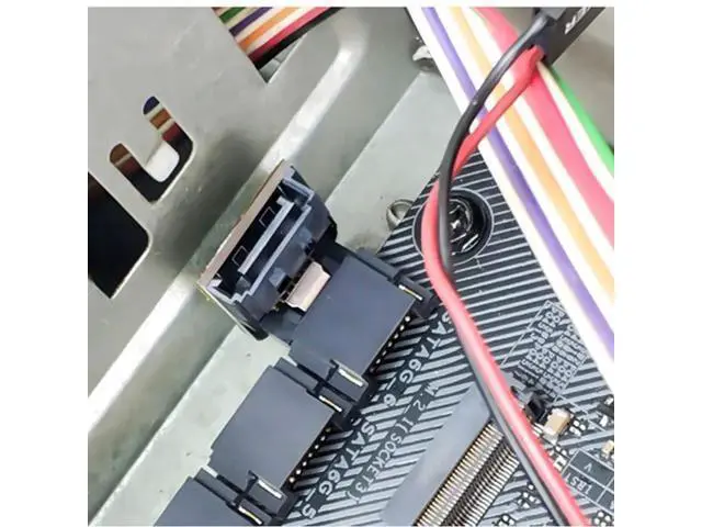Alt view image 6 of 7 - 2 PCS 90 Degree SATA 7Pin Male to Female Adapter, Right Angle SATA Data Converter for Motherboard SSD HDD Desktop PC