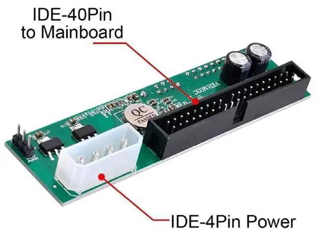 Alt view image 6 of 7 - SATA HDD to 40Pin IDE/PATA Desktop Motherboard Converter PCB Adapter, Compatible with 2.5" & 3.5" SATA SSD/HDD