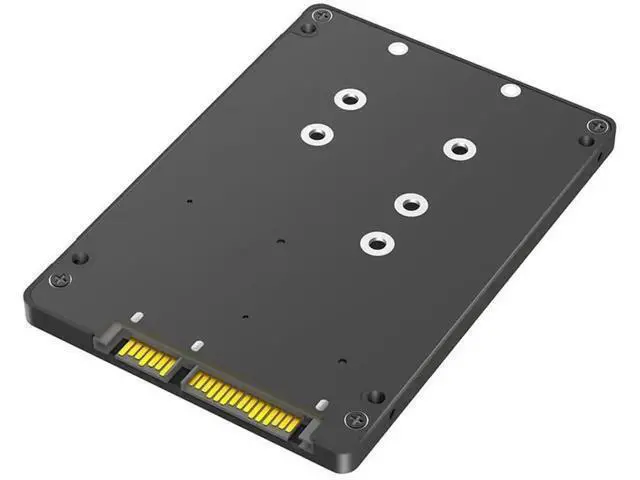 Alt view image 3 of 4 - Dual B Key M.2 NGFF SSD to 2.5" SATA III Adapter, 6Gbps Dual M.2 SATA Converter with Enclosure, Driver-Free