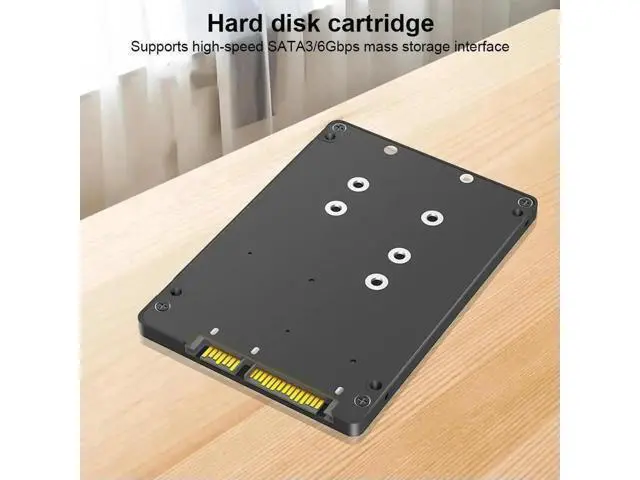 Alt view image 2 of 4 - Dual B Key M.2 NGFF SSD to 2.5" SATA III Adapter, 6Gbps Dual M.2 SATA Converter with Enclosure, Driver-Free