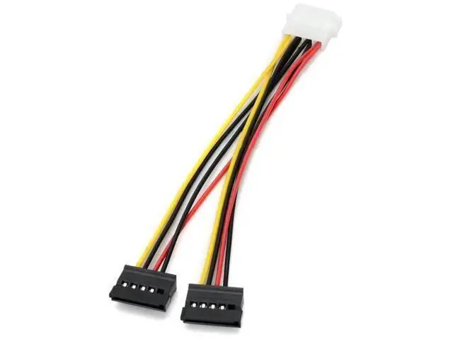 Alt view image 2 of 7 - 15cm IDE 4Pin to Dual 15Pin SATA Power Y Splitter Cable, 1-to-2 SATA Power Extension Cord for HDD & SSD