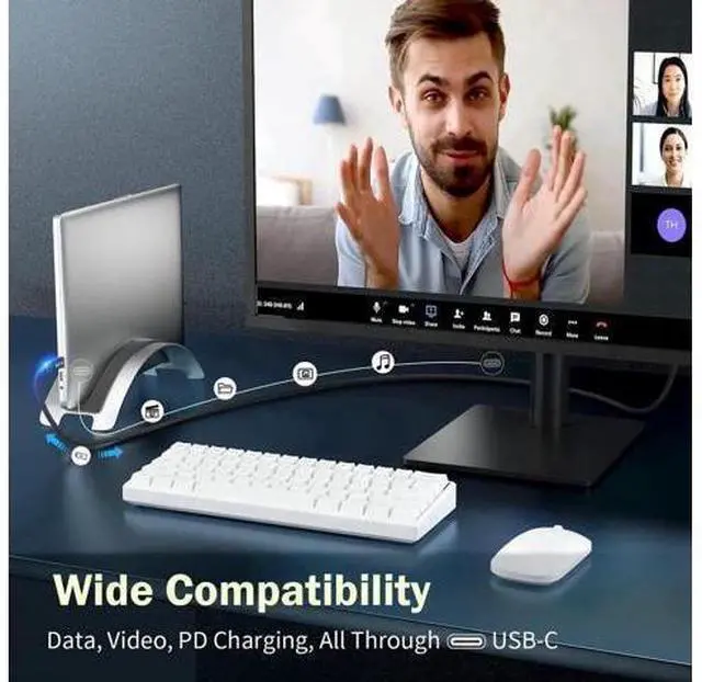 Alt view image 2 of 7 - 40Gbps USB4 Cable with 8K Video and 240W Charging - Compatible with USB4, Thunderbolt 3/4 Cable and all USB-C devices 5 Feet