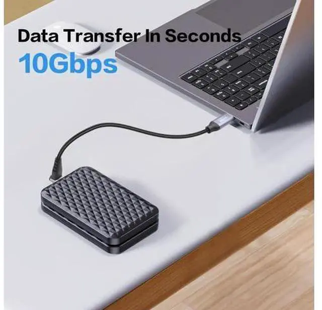 Alt view image 4 of 6 - 90 Degree Right Angle USB-C to USB-C Cable 1M/3.3FT, USB3.1 Gen2 10Gbps Data, 4K@60Hz Video & 100W PD Fast Charging Cord
