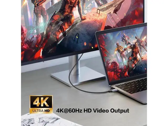 Alt view image 3 of 6 - 90 Degree Right Angle USB-C to USB-C Cable 1M/3.3FT, USB3.1 Gen2 10Gbps Data, 4K@60Hz Video & 100W PD Fast Charging Cord
