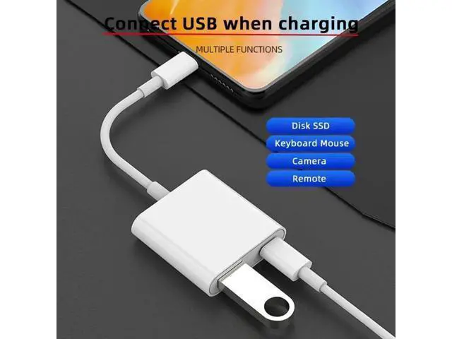 Alt view image 2 of 7 - USB-C to USB 3.0 Type-A Female Adapter, PD Charging & Data Converter for Mac, Laptops, Tablets & Phones