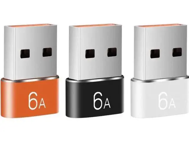 Alt view image 5 of 7 - 3 Pack USB-C to USB Adapter, Type-C Male to USB-A Female Converter, Fast Transfer Connector for Phones & Laptops